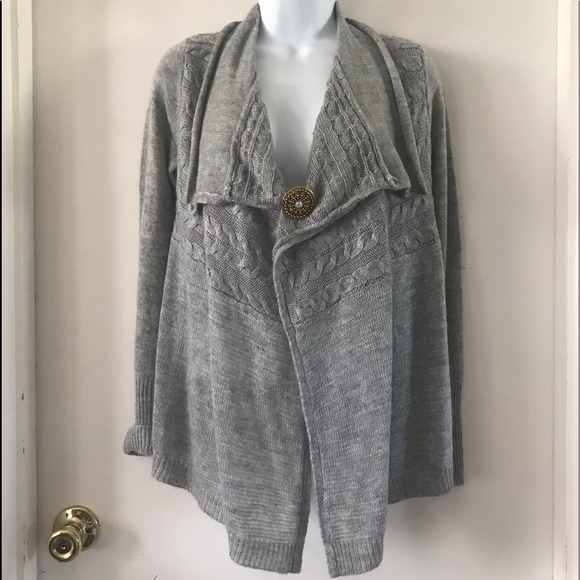 LINK Open Front Wrap Sweater Cardigan - Picture 5 of 11